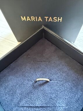 8mm Maria Tash white Gold Pavé Diamond Ear Bar